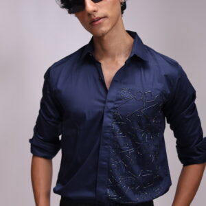 The Navy Geometry Shirt