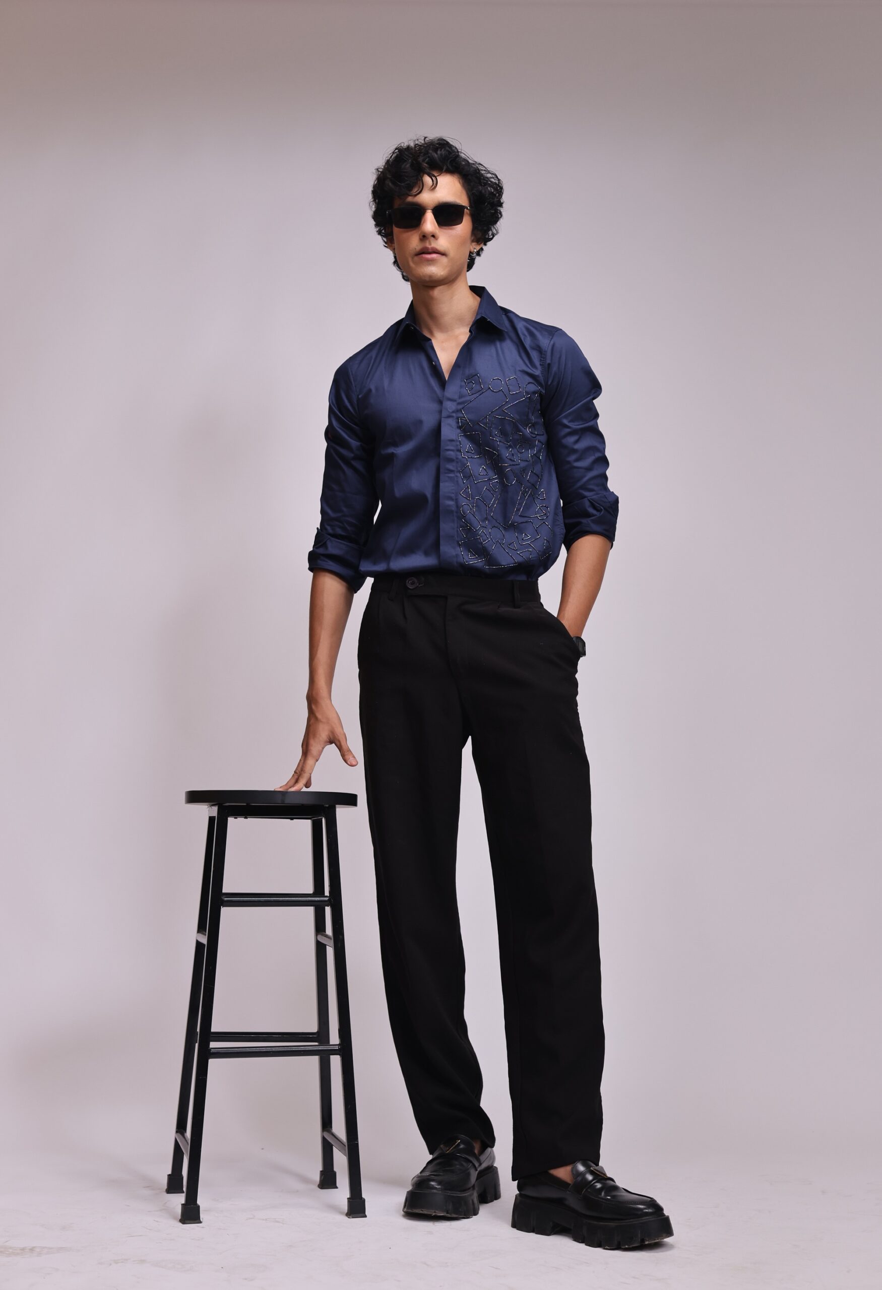 The Navy Geometry Shirt - Image 4